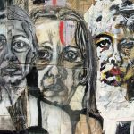 שלושה דיוקנאות – קולאז׳ – נורית צדרבוים